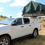 Toyota Double Cab rooftop tent - 4x4 safari camper in East Africa